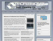Tablet Screenshot of ductcleaningprofessionals.com